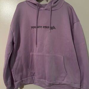 SHEIN Purple and Black Casual Hoodie